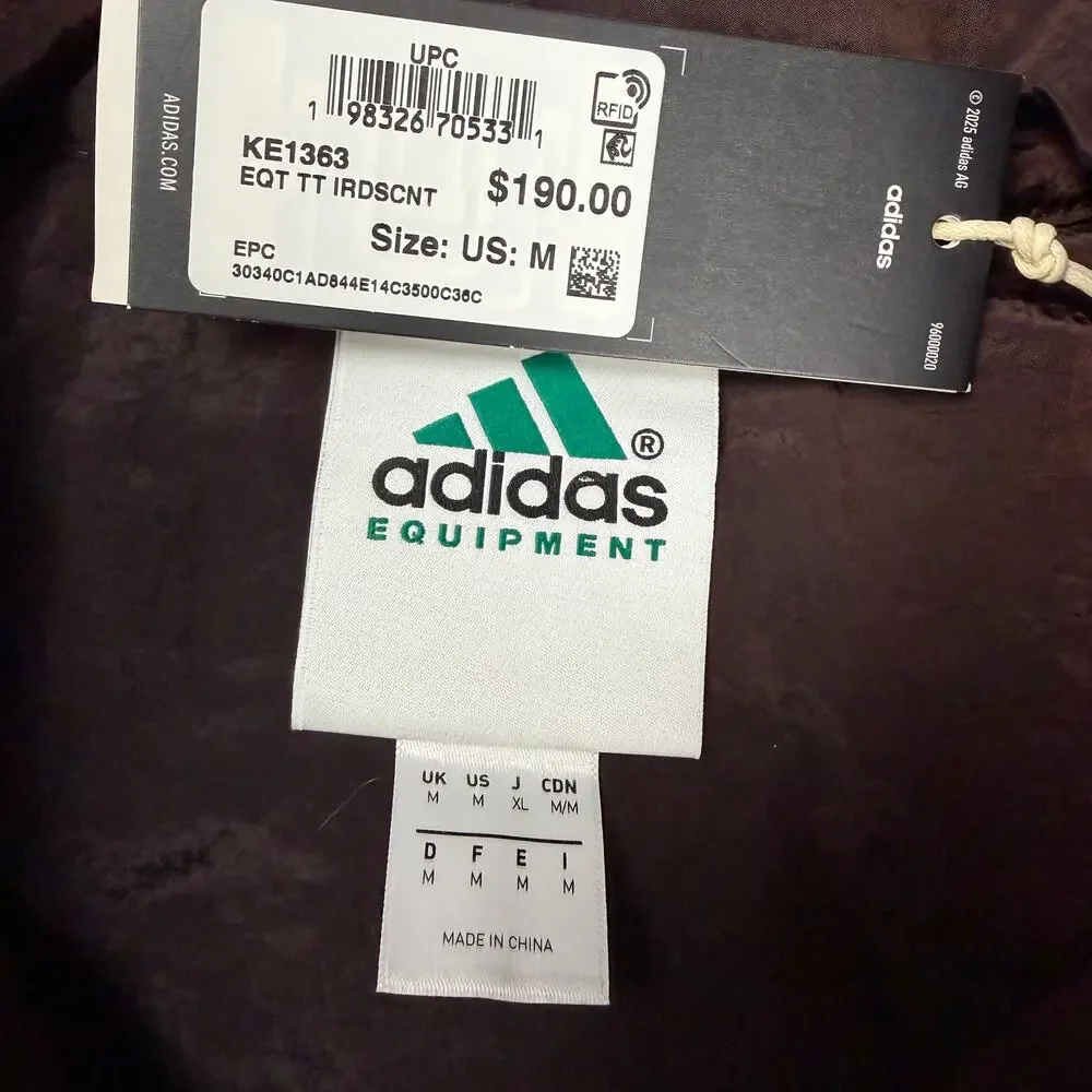 adidas Originals EQT Equipment Track Jacket Brown Men's M NWT KE1363